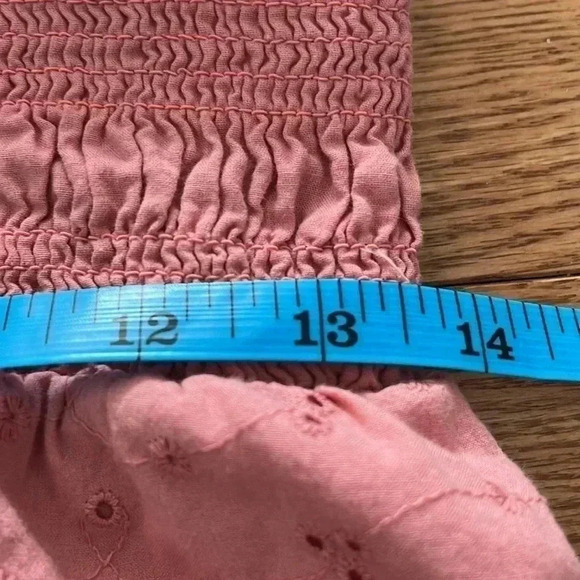 [L]Kimchi Blue -Urban Outfitters Pink Eyelet Strapless  Mini Dress - Picture 6 of 9